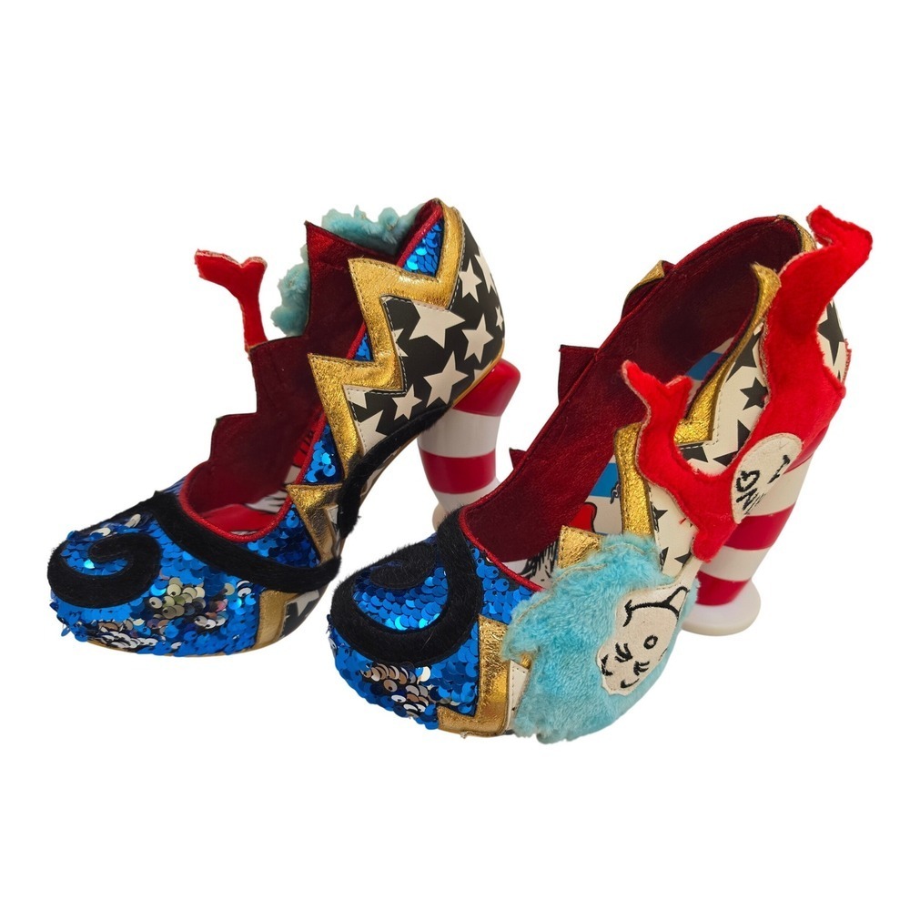 Irregular Choice Dr. Seuss Thing 1 & Thing 2 Womens Character Heels Size 37 US 6